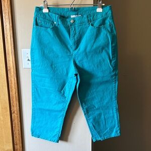 Kim Rogers Vibrant Blue Cropped Jeans